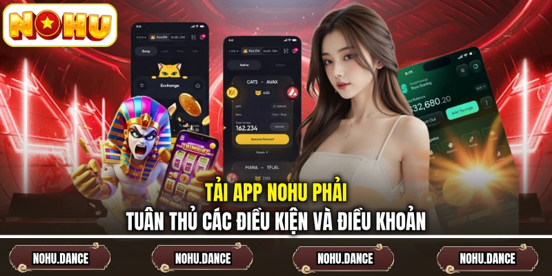 Tải app NOHU phải tuân thủ các điều kiện và điều khoản